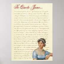 Jane Austen Quotes Pride and Prejudice, Emma, S&S Print