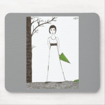 Jane Austen rice Mousepads