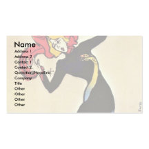Jane Avril,  By Toulouse-Lautrec Henri De Business Card Templates