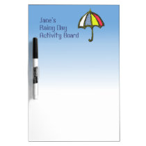 Jane's Rainy Day Activity Board w/ Umbrella dry erase boards