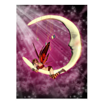 January Moon Fairy Post Card