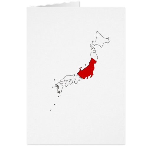 Japan flag map cards