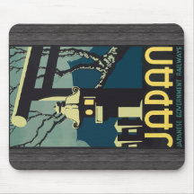 Japan Japanese Government Railways, Vintage Mousepad