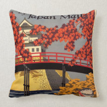 Japan retro graphic pillow