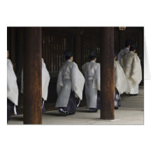 Japan, Tokyo, Meiji Shrine Autumn Festival Greeting Card