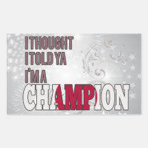 Japanese and a Champion Rectangular Sticker
