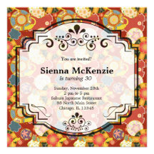 Japanese Birthday theme Custom Invitations