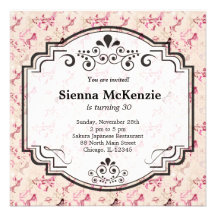 Japanese Birthday theme Custom Invites