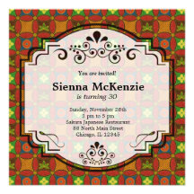 Japanese Birthday theme Invitations