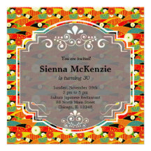 Japanese Birthday theme Personalised Invitation