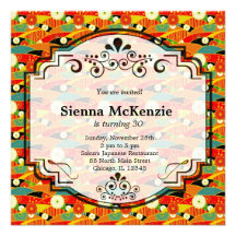 Japanese Birthday theme Personalised Invitation