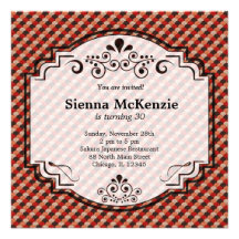 Japanese Birthday theme Personalised Invite