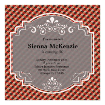Japanese Birthday theme Personalised Invite