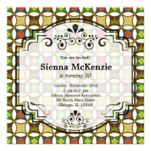 Japanese Birthday theme Personalised Invites