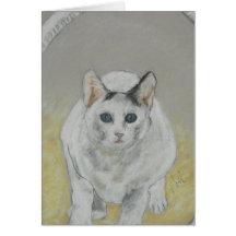 Japanese Bobtail Agility Cat Art Card