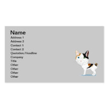 Japanese Bobtail Caricature Business Card Templates