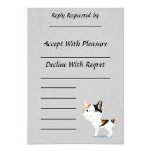 Japanese Bobtail Caricature Personalized Invite