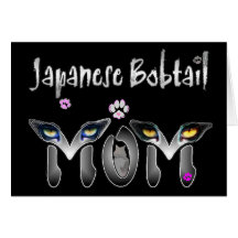 Japanese Bobtail Cat Mum Gifts Card