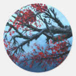japanese cherry blossom flower tree  oriental art stickers