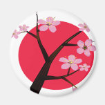 Japanese Cherry Blossom Tattoo Magnet