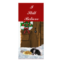 Japanese Chin Christmas Gifts Rack Card Design