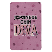 Japanese Chin DIVA Rectangular Magnet