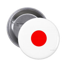 Japanese Flag Pinback Buttons
