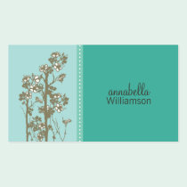 Japanese Floral Aquamarine Business Card business cards