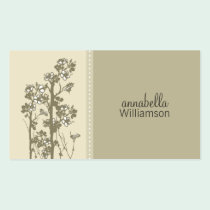Japanese Floral Mocha Business Card business cards