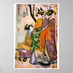 Japanese Geisha Vintage Art Print  1913