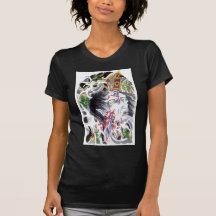 Japanese Grotesque Sword Design Tee Shirts