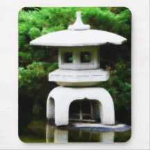 Japanese Pagoda Lantern Style Garden Statue Mousemats