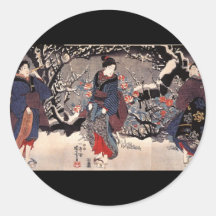 Japanese Painting c. 1800's Sticker