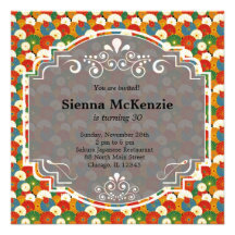 Japanese pattern personalised announcement
