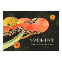 Japanese Washi Wedding Save the Date Invitations