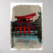 Japanese Watercolour 2 Poster