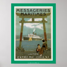 "Japon Extreme-Orient" Messegeries Maritimes Poster