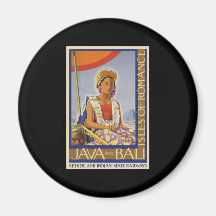 Java and Bali Isles of Romance Fridge Magnets