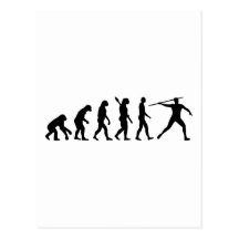Javelin thrower evolution postcard