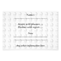 Jawless Skulls, Black and White Pattern. Custom Announcement