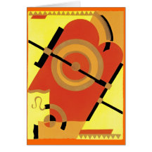 Jazz Age Art Deco Abstract Greeting Card