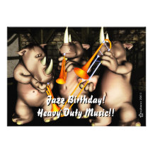 Jazz Birthday Invite