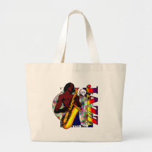 JAZZ MUSICIAN TOTE BAGS