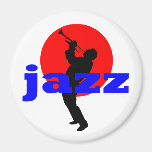 Jazz Trumpet Player Fridge Magnets