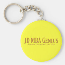 JD MBA Genius Gifts Key Chain