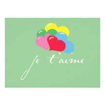 Je' taime (I love you) Custom Invitations