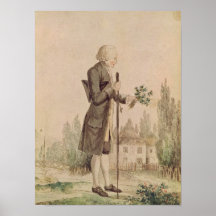 Jean-Jacques Rousseau  Gathering Herbs Poster