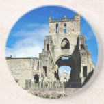 Jedburgh Abbey, Scotland  flowers Beverage Coaster