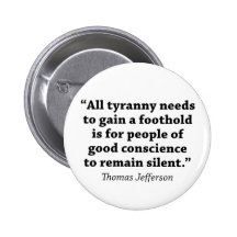 Jefferson: Do not remain silent Pin