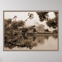 Jefferson Memorial Print in Sepia